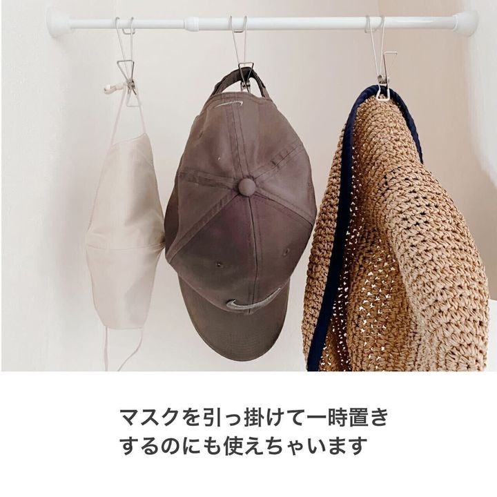 セリアのステンレスピンチで吊るす収納に!