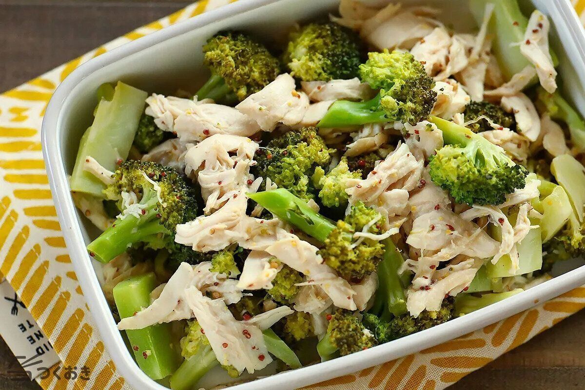 ブロッコリーとささみのマスタードマヨ和え