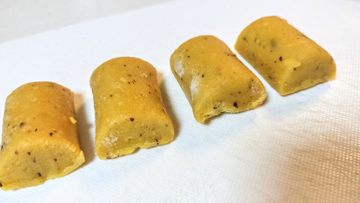 冷凍状態のスイートポテト