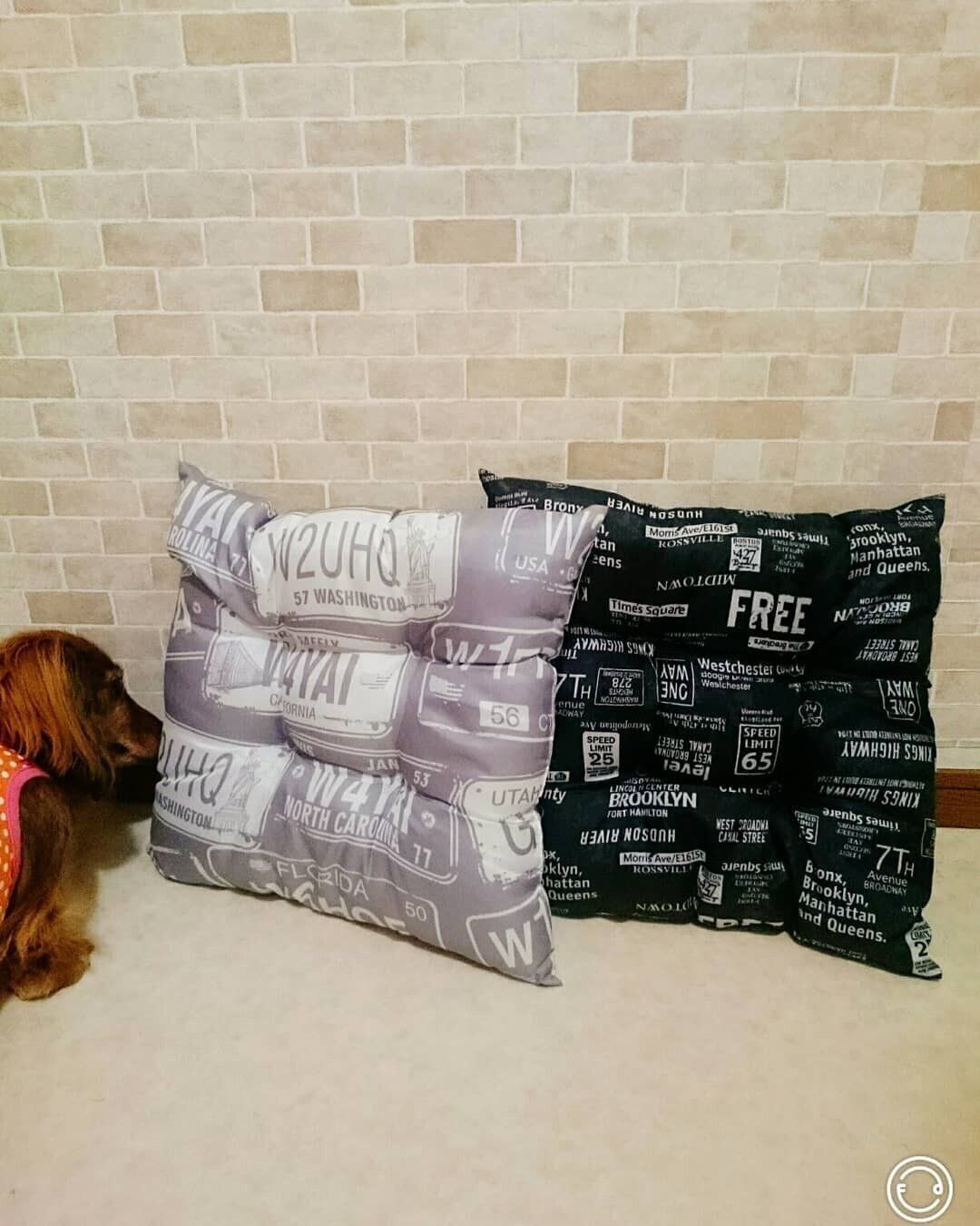 【セリア】置いているだけでおしゃれ！英字柄クッション