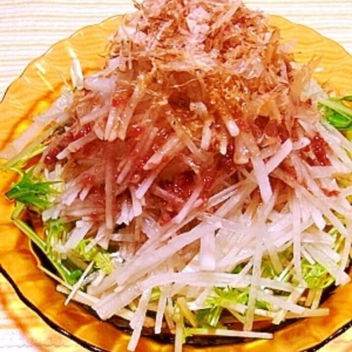 居酒屋風☆大根サラダ（梅ドレッシング）レシピ