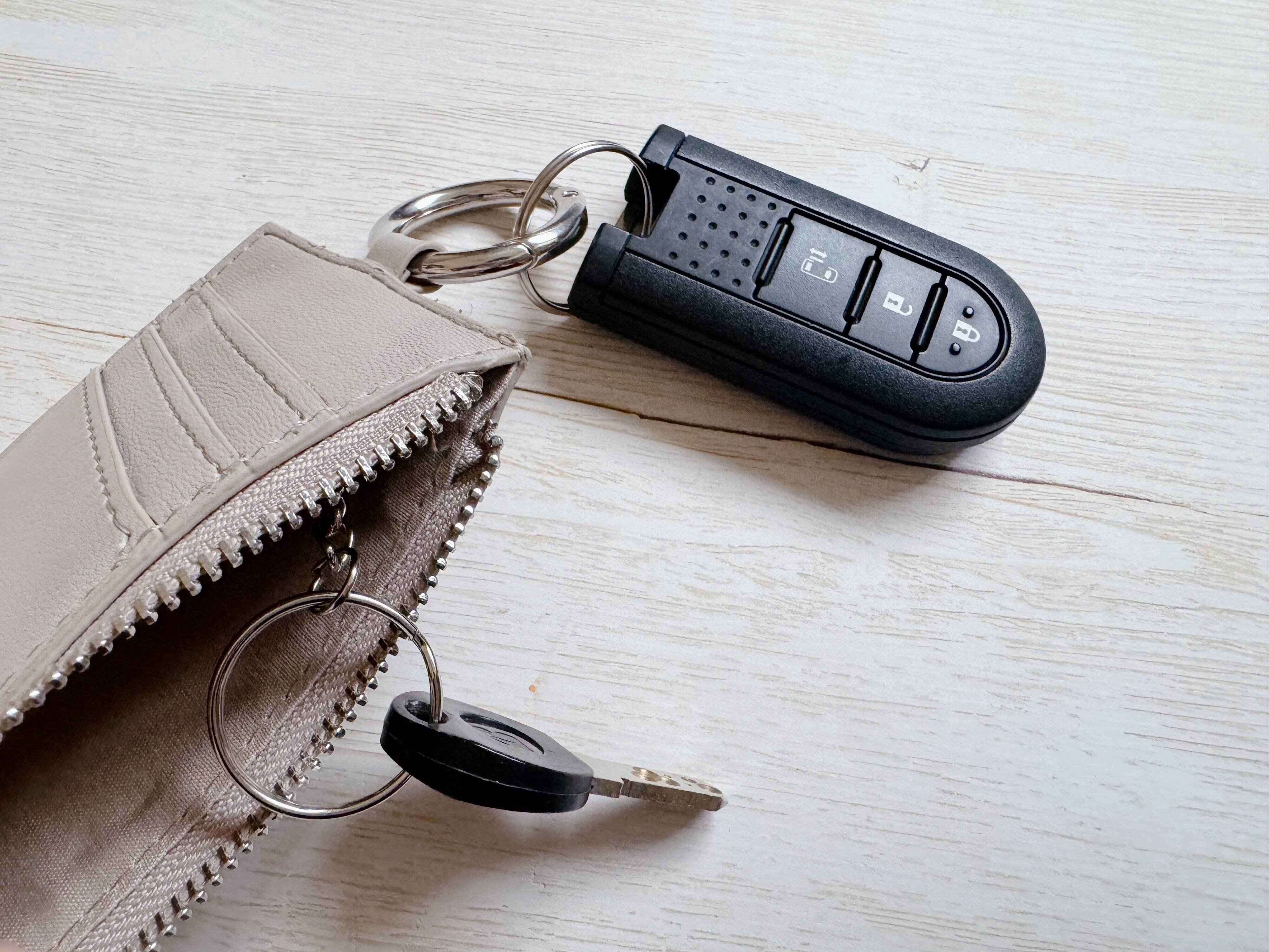 キーリング付きパスケース