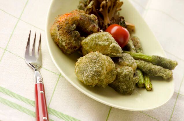 ホタテの青のりフリット