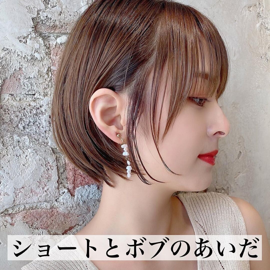 面長をカバーして美人40代に！扱いやすい大人の美人ボブ