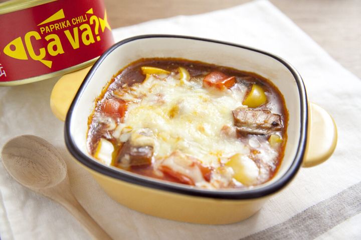 サヴァ缶(サバ缶)でパプリカサルサ風
