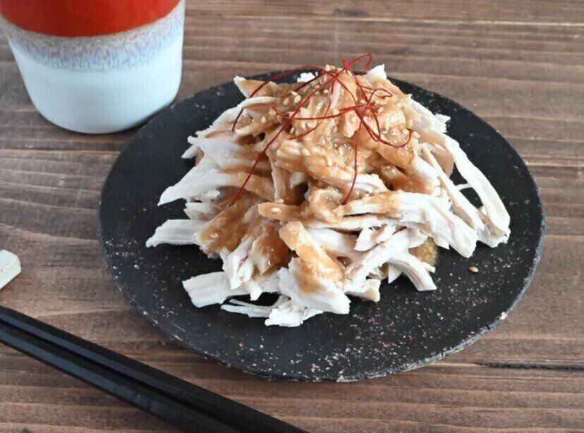 むね肉のごまポン酢がけ