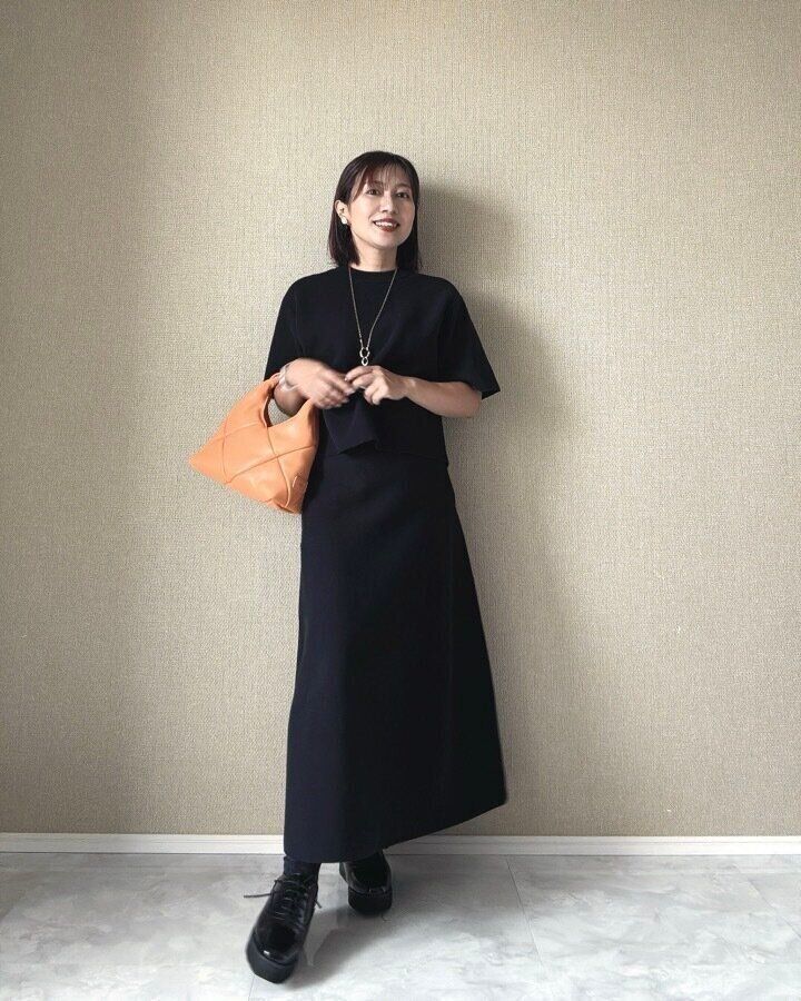 ウォッシャブルミラノリブフレアスカート