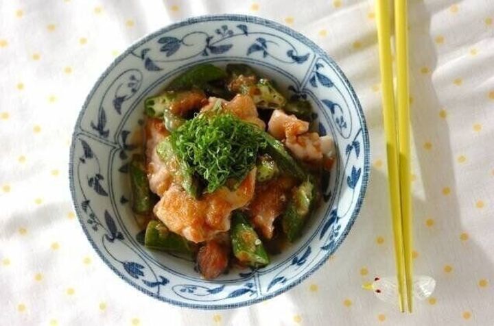 鶏もも肉とオクラの梅煮