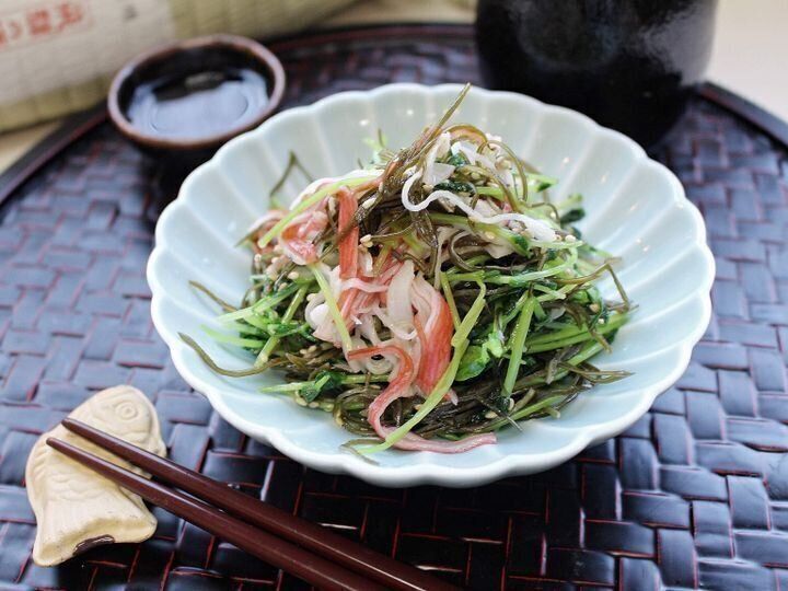 豆苗と昆布の和え物