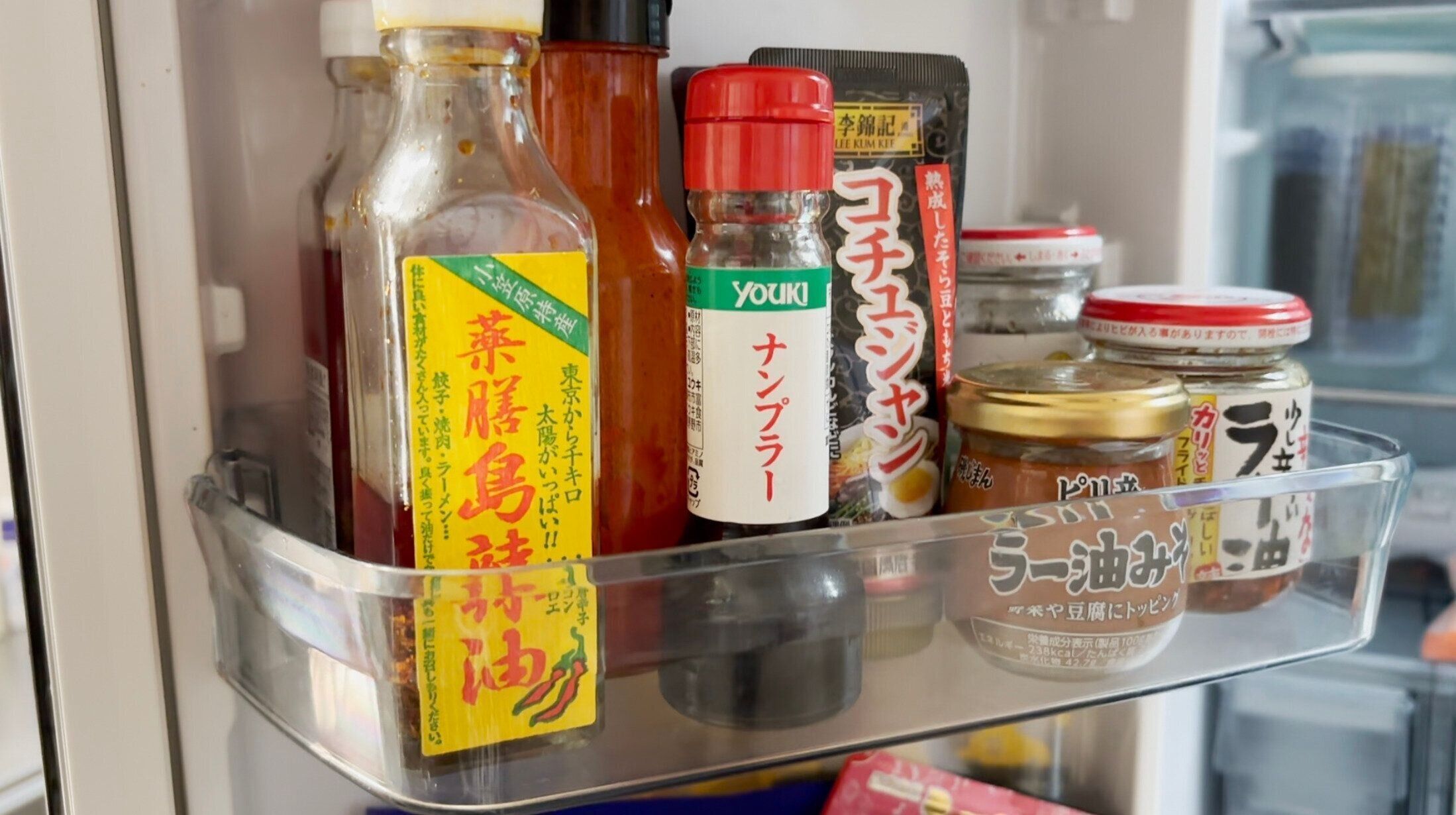 中華調味料コーナーにしているドアポケット