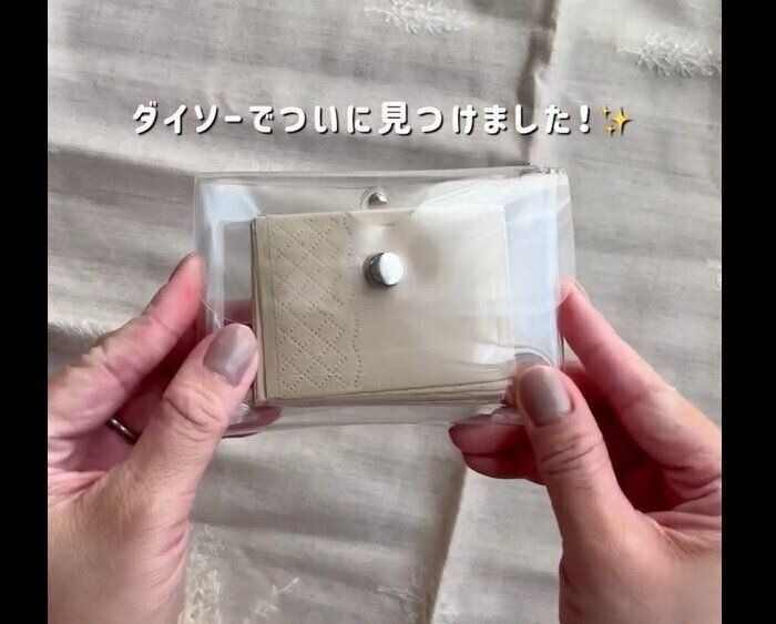 【ダイソー】ついに見つけた！クリアダブルポケットミニポーチ