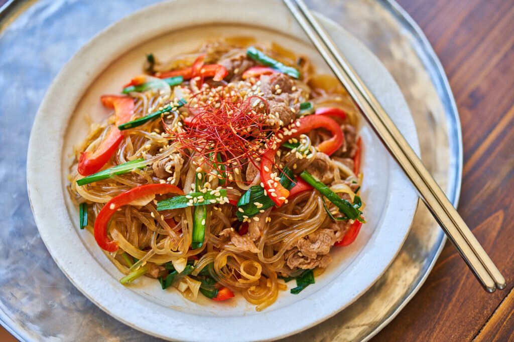 野菜たっぷり、ピリ辛チャプチェ