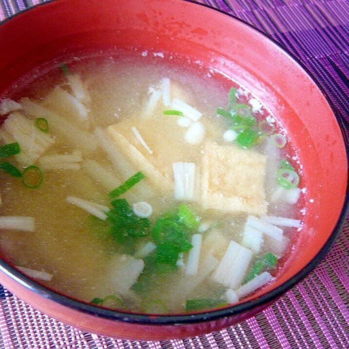 ❤　大根の皮＆厚揚げ＆えのき入り豚汁　❤ 