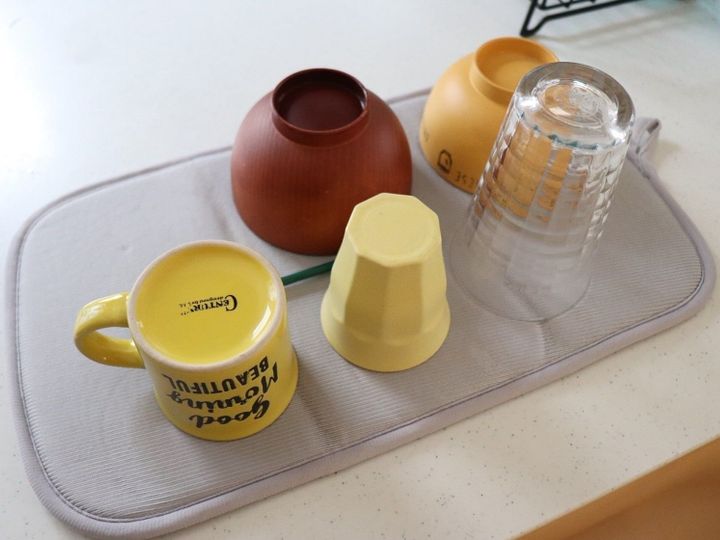 水切りかごレスでスッキリ ニトリ 吸水マット サンキュ 水切りかごレスでスッキリ ニトリ 吸水マット サンキュ