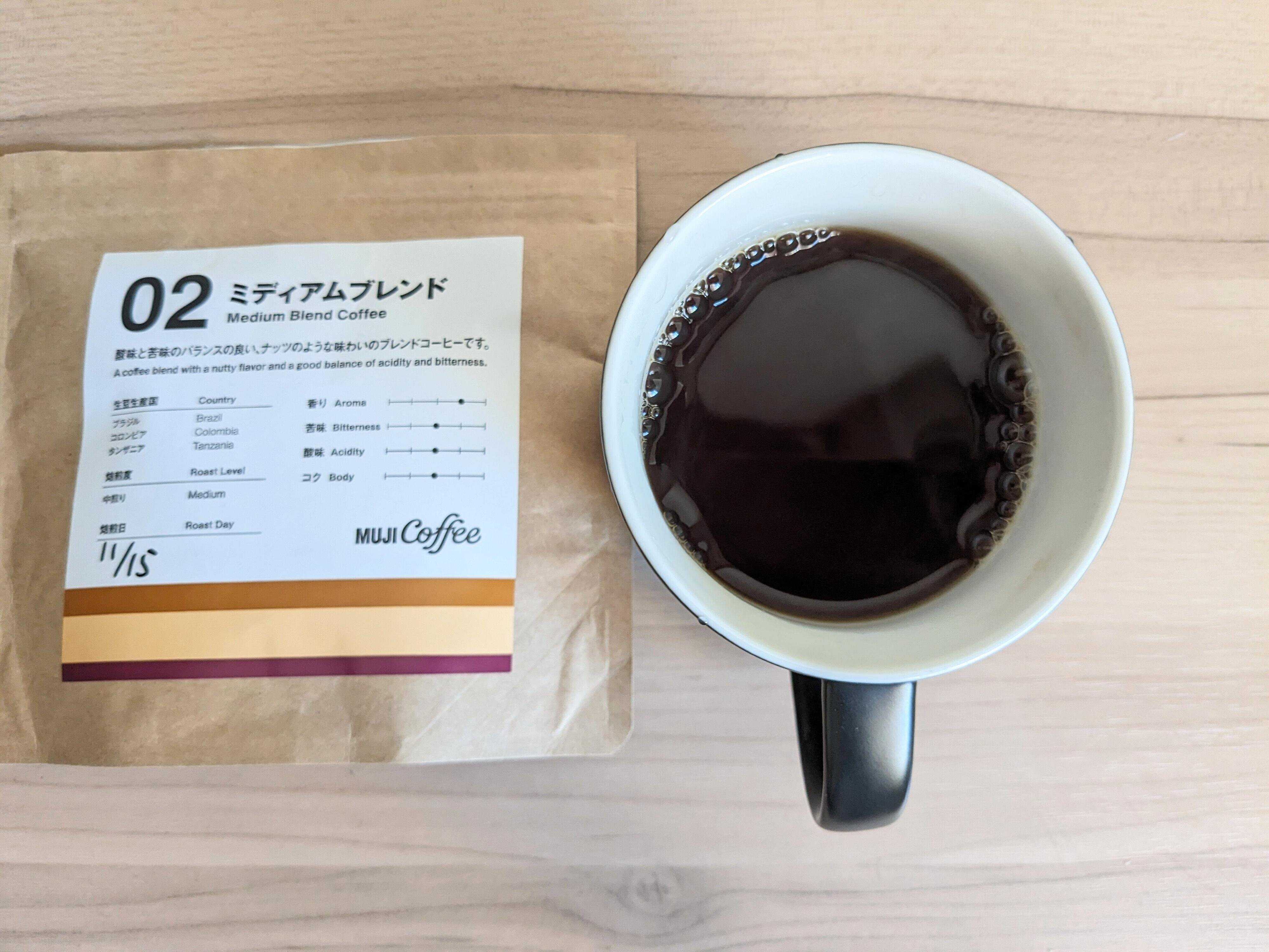 MUJI Coffee「02ミディアムブレンド」