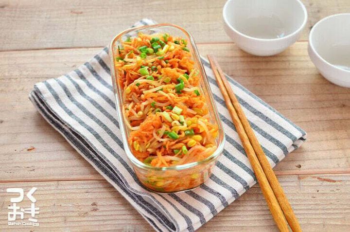 冷やしておいしい。切り干し大根と豆もやしのキムチ風