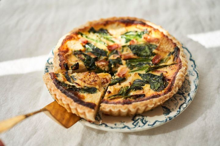 ほうれん草と長芋のみそキッシュ