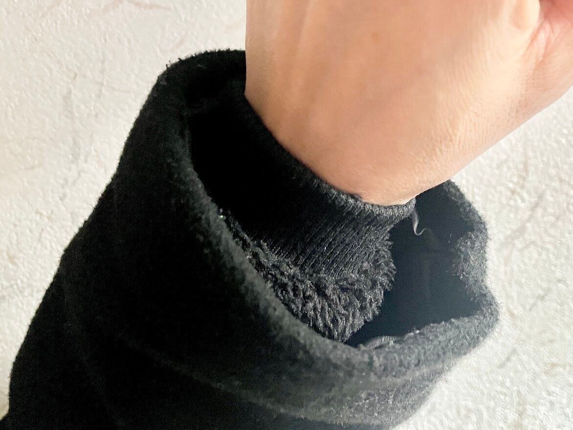 コートの袖から風が入りにくい