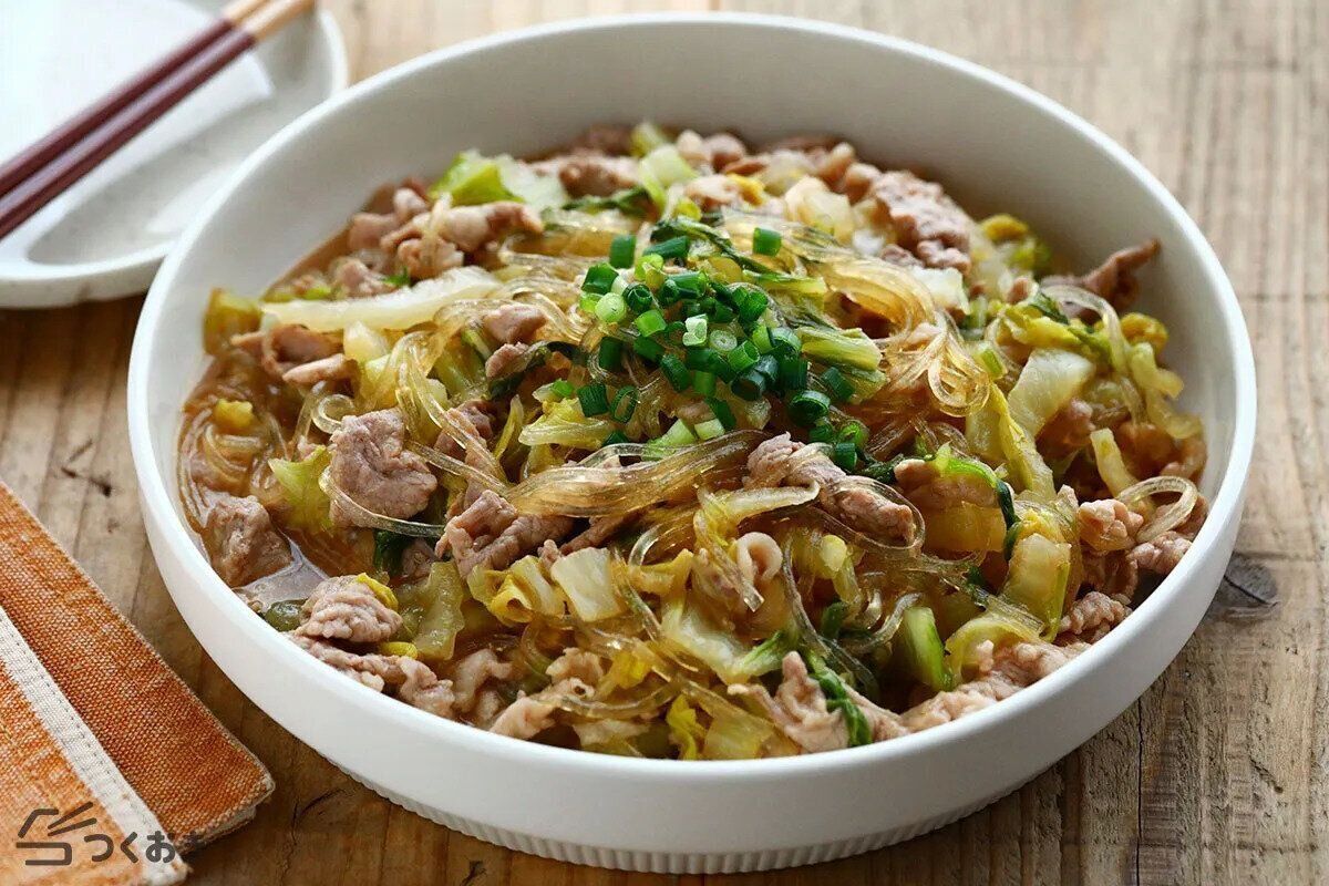 豚肉と白菜の春雨煮