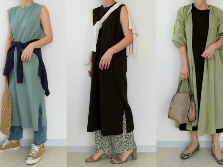 コスパ高すぎgu Iラインワンピース 990円を2色買い 春夏着まわしコーデ4選 サンキュ コスパ高すぎgu Iラインワンピース 990円を2色買い 春夏着まわしコーデ4選 サンキュ