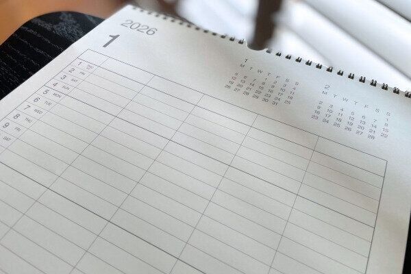 ファミリーカレンダーのアップ画