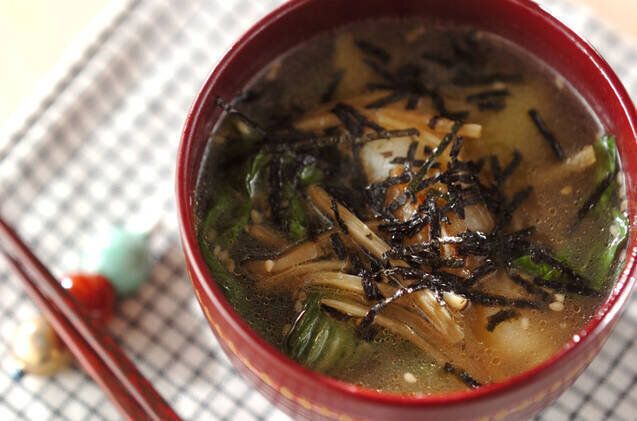 きんぴらゴボウ入り揚げ餅汁