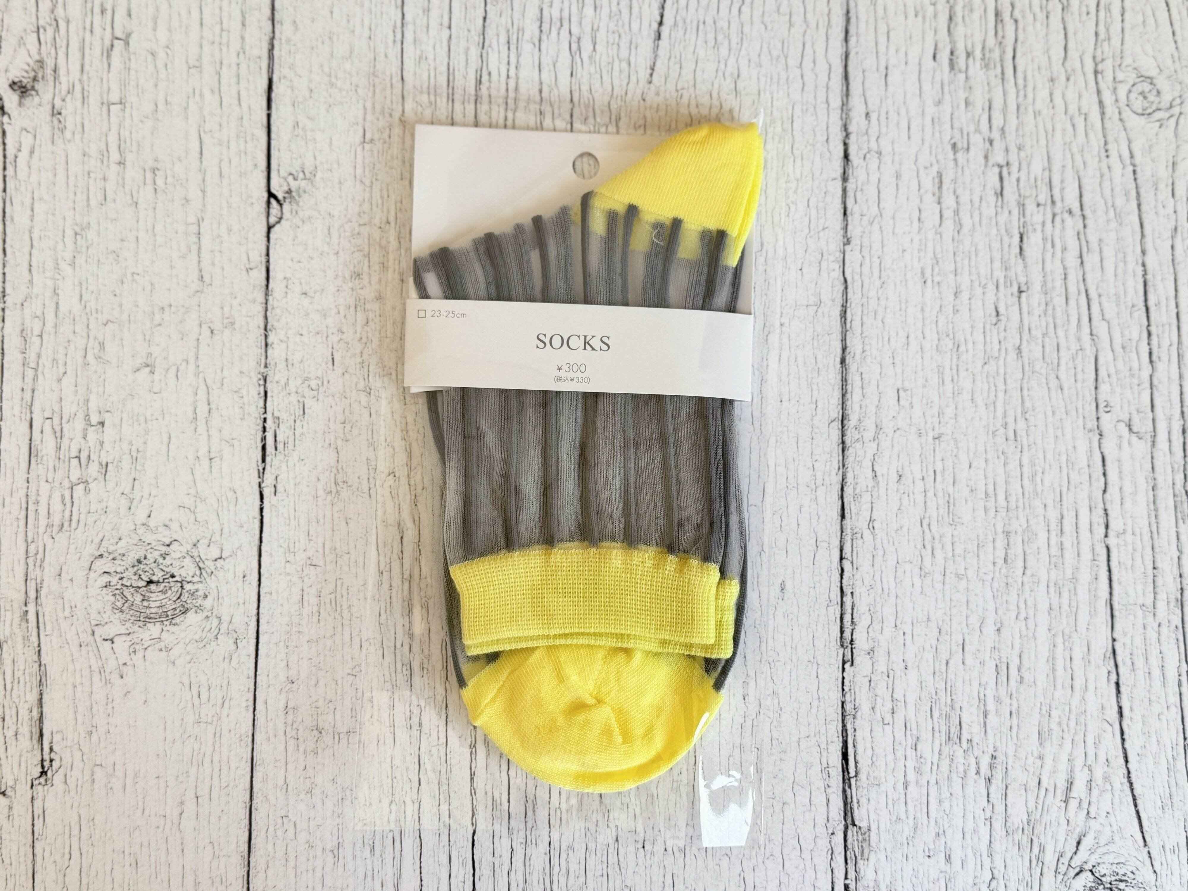 バイカラーストライプシアーソックス