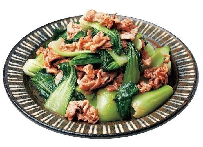 バタポン味で間違いなし！豚こま切れ肉と青梗菜の炒めもの