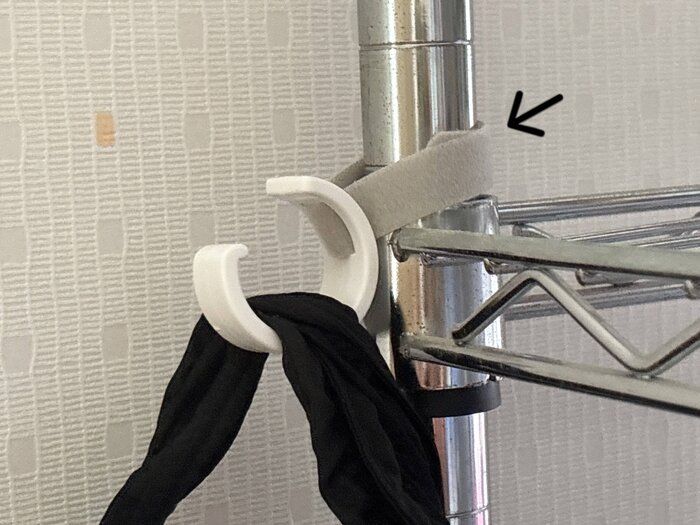 ダイソーベルトでしっかりとまるフックM