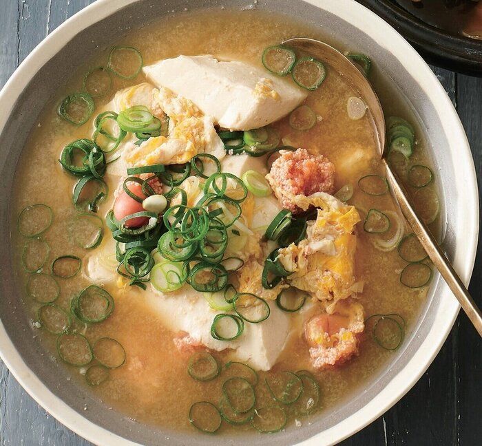 つるっとのどごしがよく止まらないおいしさ！明太卵豆腐