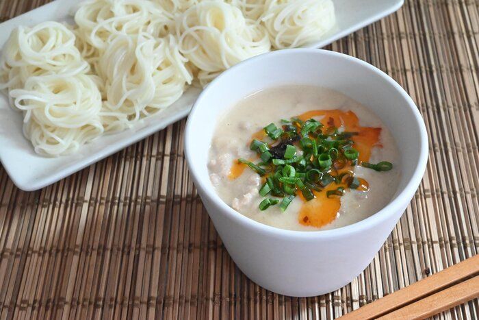 そうめんのつけ汁アレンジ 子どもも大人も大満足 こっくりおいしい 坦々つけだれ レシピ サンキュ