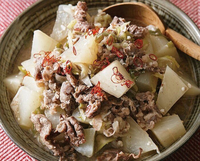 味つけ一発＆味もピカイチ！牛肉と大根の塩こうじ煮
