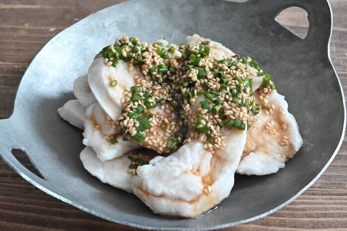 暑い日にぴったり！むね肉がプルプル！「鶏むね肉のねぎポン酢がけ」レシピ