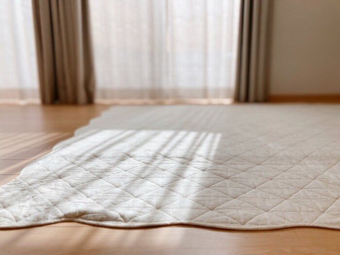 【シンプリストの部屋作り】ズボラでも子どもがいても！白いラグがオススメの理由
