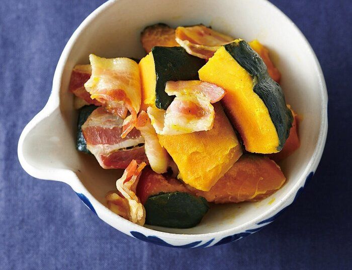 ほっくり煮もので家族も大満足♪かぼちゃとベーコンのバター煮