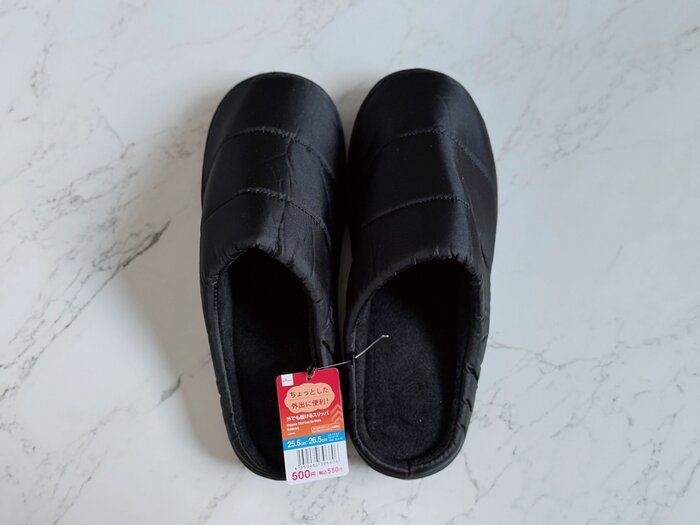 商品情報：「外でも履けるスリッパ」