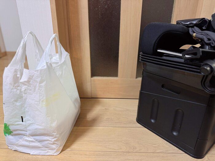 1．通路や扉前に物を置いている