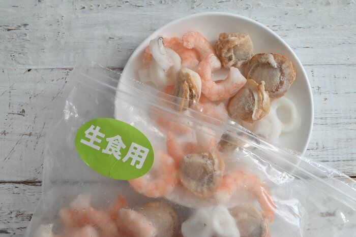 【コストコ】生で食べられて長期保存できる！冷凍シーフードミックスが超便利！
