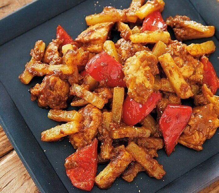 刻んだルウは強～い味方！大根と鶏肉のスパイシー炒め