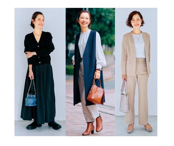 【GU】40代はネイビーのロングジレさえあれば様になる！