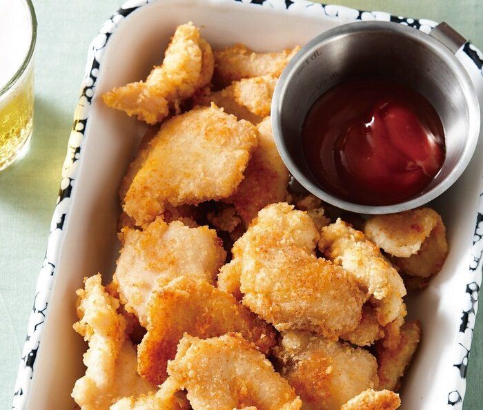 ころもはカリッ、中はしっとりで繰り返し作りたい♪鶏胸肉のナゲット風