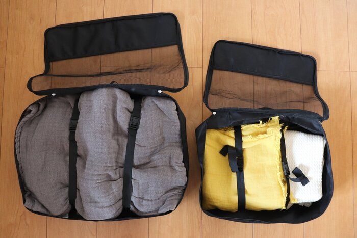 【3COINS】旅行や収納に便利！スリコのトラベルポーチ7点セット