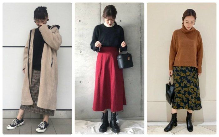 40代のスカートは柄物orカラフルで スカートコーデ7選