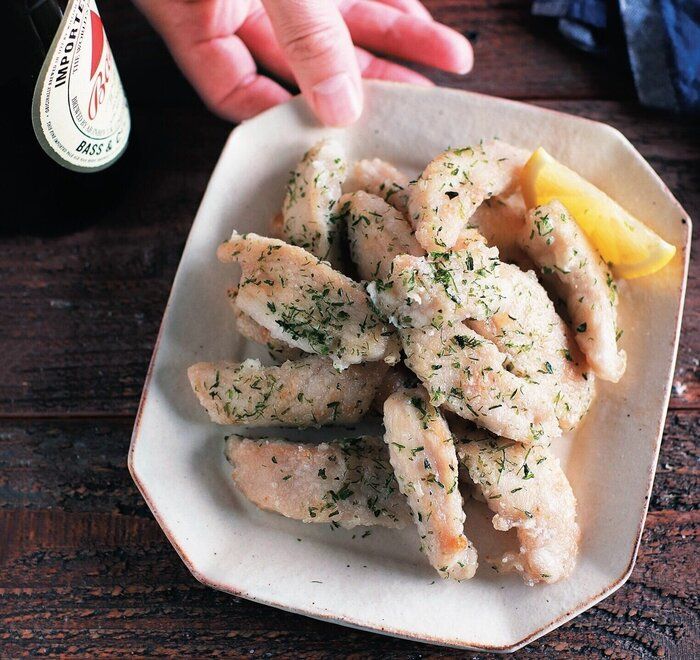 鶏むね肉ののり塩チキン！香ばしいのり塩でスナック感覚