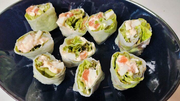 サーモンクリームチーズ春巻き