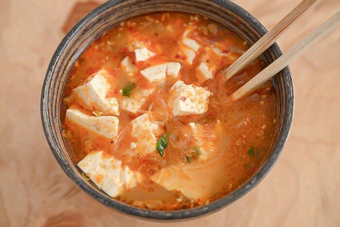 【カルディ】湯を注ぐだけ！春雨坦担スープ♪＆ダイエット中に！ヘルシーでボリューミーなアレンジレシピ2選