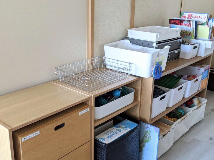 年中男子に登園準備を自分でしてもらうための“出しっぱなし収納”