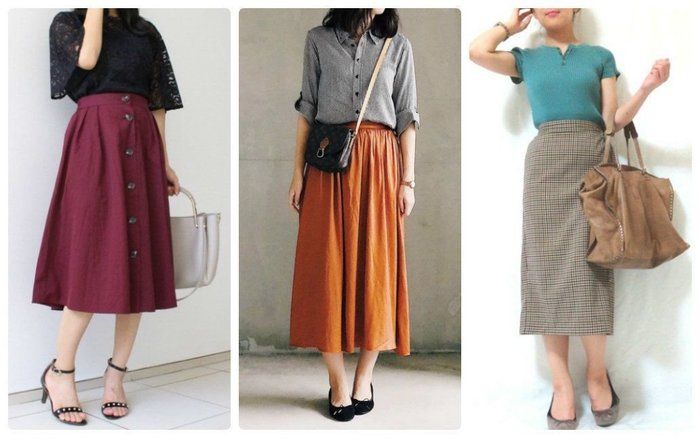 鹿 カジュアル 蒸気 カラー フレア スカート Gu コーデ Nishino Cl Jp