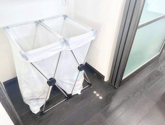【楽天】市販の45Lサイズのごみ袋がそのままかけられるゴミラック